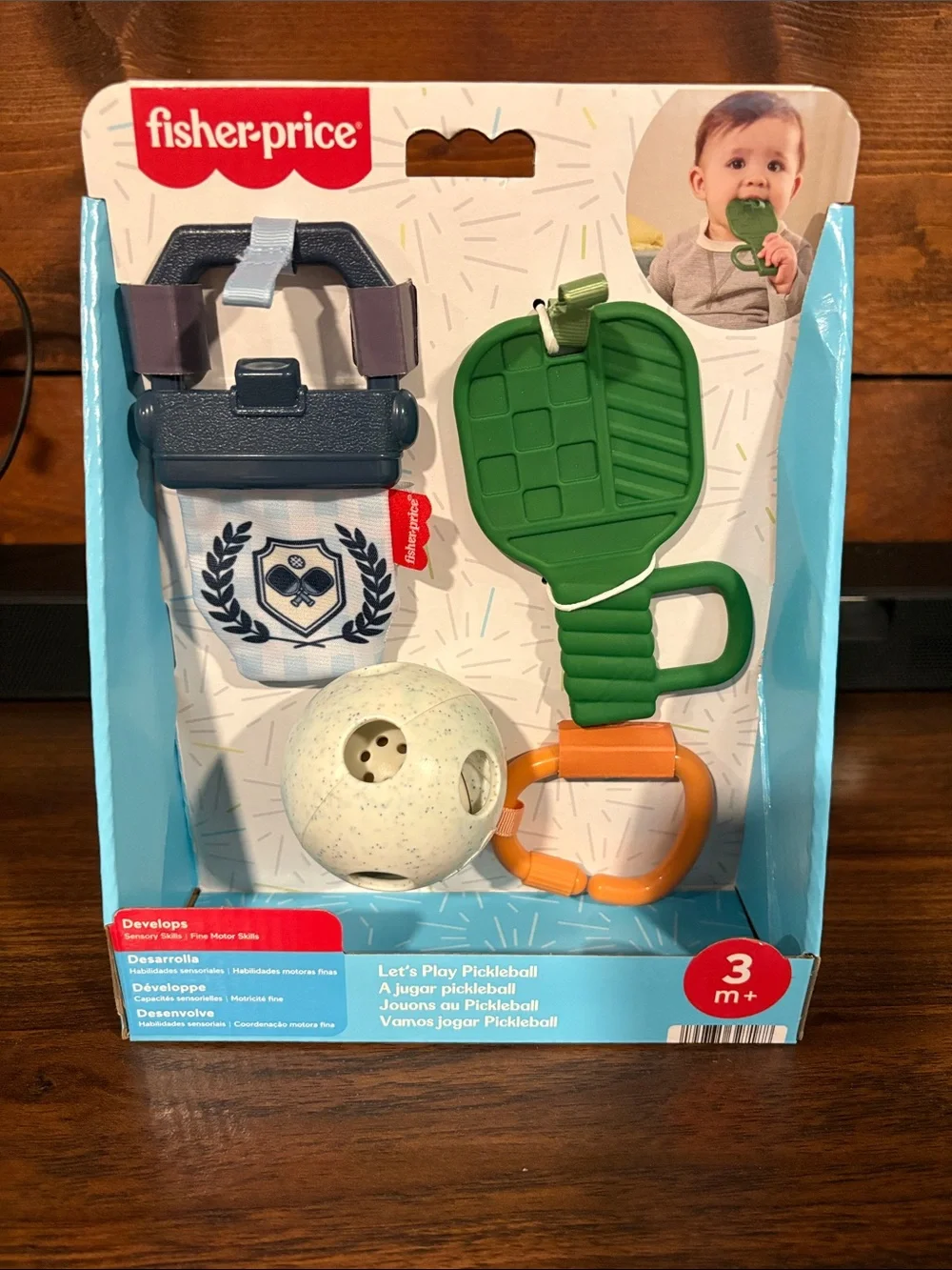 Fisher-Price Green & Navy Baby Pickleball Toy Set